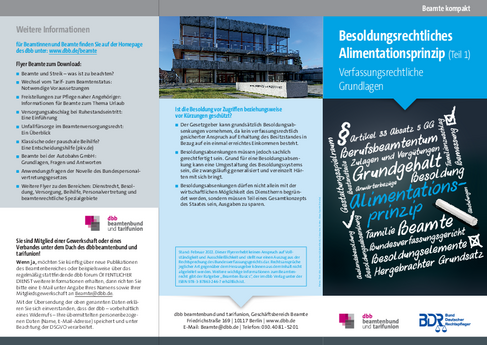 Flyer Besoldung und Alimentationsprinzip